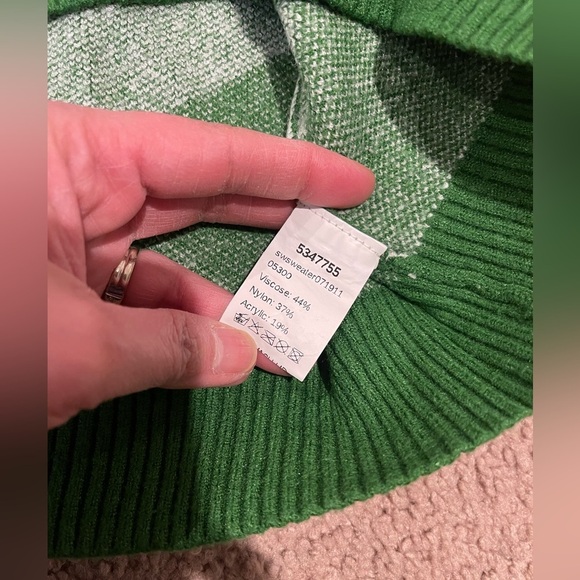 Women's SHEIN vintage vibes Argyle Pattern pullover crewneck sweater - Picture 5 of 12